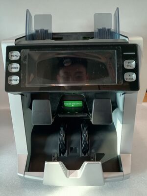 1+1 Μηχάνημα Ταξινόμησης Χαρτονομισμάτων Τσέπης Money Counter Detector Μαύρο με Οθόνη LED LK22025060006