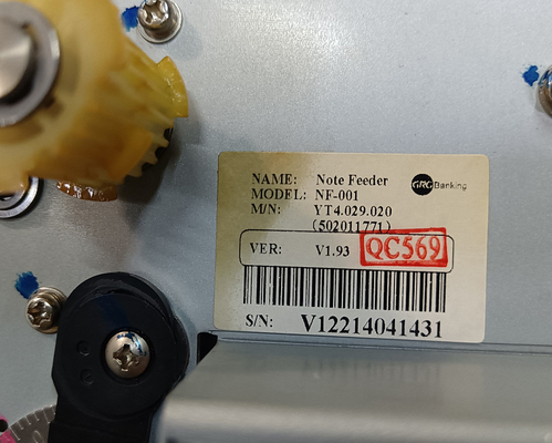 Τροφοδότης nf-001 τραπεζικών CDM8240 σημειώσεων GRG τροφοδότης σημειώσεων YT4.029.020 GRG 9250 H68N H68NL nf-001 μονάδα