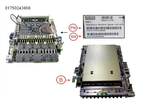 Καλή τιμή Τμήματα μηχανών ATM Wincor Μοντέλο διανομής Επάνω μονάδα ATS 01750243868 1750243868 σε απευθείας σύνδεση